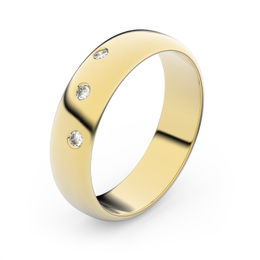 Zlatý snubný prsteň FMR 2E50 zo žltého zlata, S4