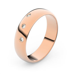 Zlatý snubní prsten FMR 2E50 z růžového zlata, S4