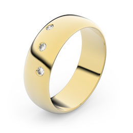 Zlatý snubný prsteň FMR 3A60 zo žltého zlata, S4