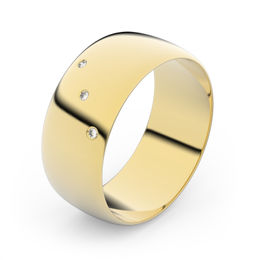 Zlatý snubný prsteň FMR 9B80 zo žltého zlata, S4