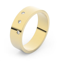 Zlatý snubní prsten FMR 1G55 ze žlutého zlata, S4