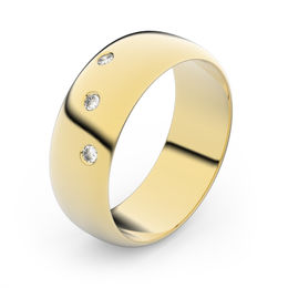 Zlatý snubný prsteň FMR 3B65 zo žltého zlata, S4