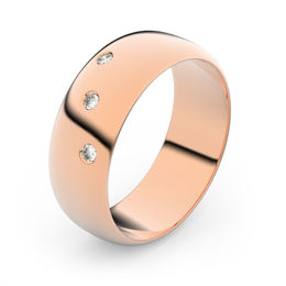 Zlatý snubní prsten FMR 3B65 z růžového zlata, S4