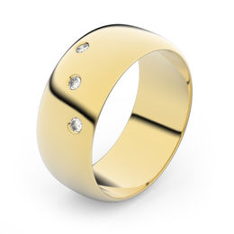 Zlatý snubný prsteň FMR 3C75 zo žltého zlata, S4