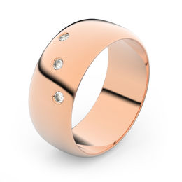 Zlatý snubný prsteň FMR 3C75 z ružového zlata, S4