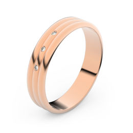Zlatý snubný prsteň FMR 4K37 z ružového zlata, S3