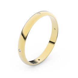 Zlatý snubný prsteň FMR 4G25 zo žltého zlata, S6
