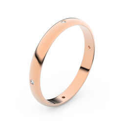 Zlatý snubní prsten FMR 4G25 z růžového zlata, S6