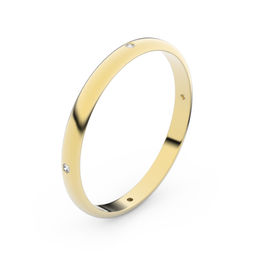 Zlatý snubný prsteň FMR 4H20 zo žltého zlata, S6