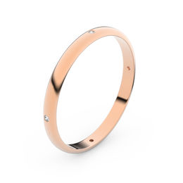 Zlatý snubní prsten FMR 4H20 z růžového zlata, S6