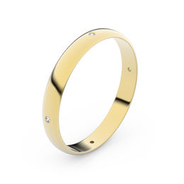 Zlatý snubný prsteň FMR 4D30 zo žltého zlata, S6