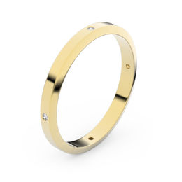 Zlatý snubný prsteň FMR 4A25 zo žltého zlata, S6