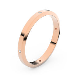 Zlatý snubní prsten FMR 4A25 z růžového zlata, S6