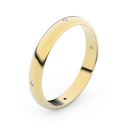 Zlatý snubný prsteň FMR 4F30 zo žltého zlata, S6