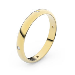 Zlatý snubní prsten FMR 2A30 ze žlutého zlata, S6