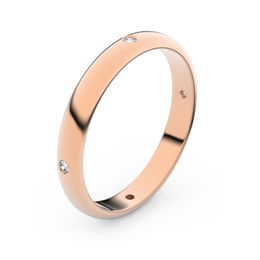 Zlatý snubní prsten FMR 2A30 z růžového zlata, S6