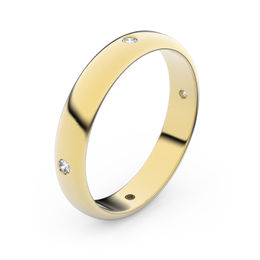 Zlatý snubný prsteň FMR 2B35 zo žltého zlata, S6