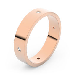 Zlatý snubný prsteň FMR 1G45 z ružového zlata, S6