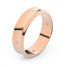 Zlatý snubný prsteň FMR 5A50 z ružového zlata, S6
