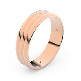 Zlatý snubní prsten FMR 4J47 z růžového zlata, S6