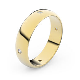 Zlatý snubný prsteň FMR 2E50 zo žltého zlata, S6