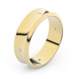 Zlatý snubný prsteň FMR 5C57 zo žltého zlata, S6