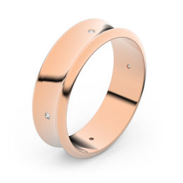 Zlatý snubní prsten FMR 5C57 z růžového zlata, S6