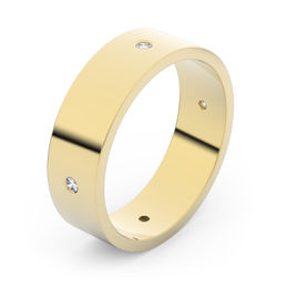 Zlatý snubní prsten FMR 1G55 ze žlutého zlata, S6