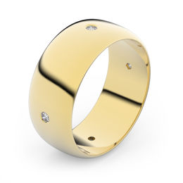 Zlatý snubný prsteň FMR 3C75 zo žltého zlata, S6