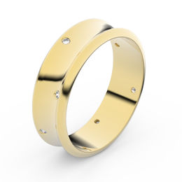 Zlatý snubní prsten FMR 5C57 ze žlutého zlata, S7