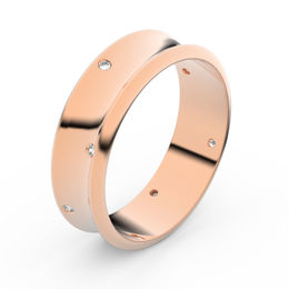 Zlatý snubní prsten FMR 5C57 z růžového zlata, S7