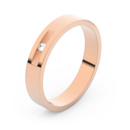 Zlatý snubní prsten FMR 1G35 z růžového zlata, S8