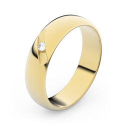 Zlatý snubný prsteň FMR 2E50 zo žltého zlata, S9