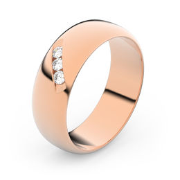 Zlatý snubný prsteň FMR 3A60 z ružového zlata, S10