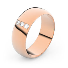 Zlatý snubný prsteň FMR 3B65 z ružového zlata, S11