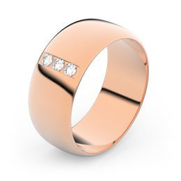 Zlatý snubní prsten FMR 3C75 z růžového zlata, S11