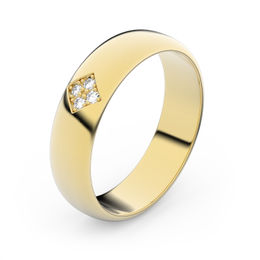 Zlatý snubní prsten FMR 2E50 ze žlutého zlata, S15