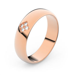 Zlatý snubný prsteň FMR 2E50 z ružového zlata, S15