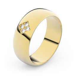 Zlatý snubný prsteň FMR 3B65 zo žltého zlata, S15