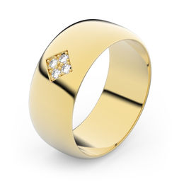 Zlatý snubný prsteň FMR 3C75 zo žltého zlata, S15