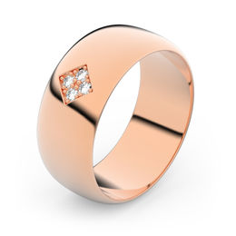 Zlatý snubní prsten FMR 3C75 z růžového zlata, S15