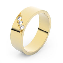 Zlatý snubní prsten FMR 1G55 ze žlutého zlata, S17