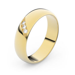 Zlatý snubný prsteň FMR 2E50 zo žltého zlata, S17