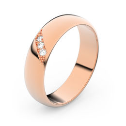 Zlatý snubný prsteň FMR 2E50 z ružového zlata, S17