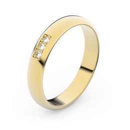 Zlatý snubný prsteň FMR 2B35 zo žltého zlata, S16