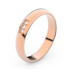 Zlatý snubný prsteň FMR 2B35 z ružového zlata, S16