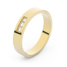 Zlatý snubný prsteň FMR 1G35 zo žltého zlata, S16