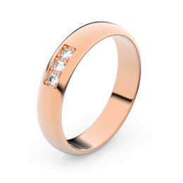 Zlatý snubný prsteň FMR 2C40 z ružového zlata, S16