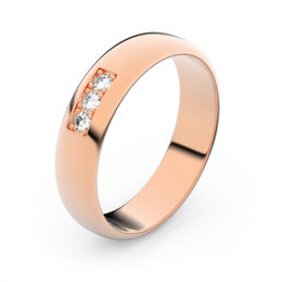 Zlatý snubný prsteň FMR 2D45 z ružového zlata, S16