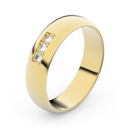 Zlatý snubní prsten FMR 2E50 ze žlutého zlata, S16